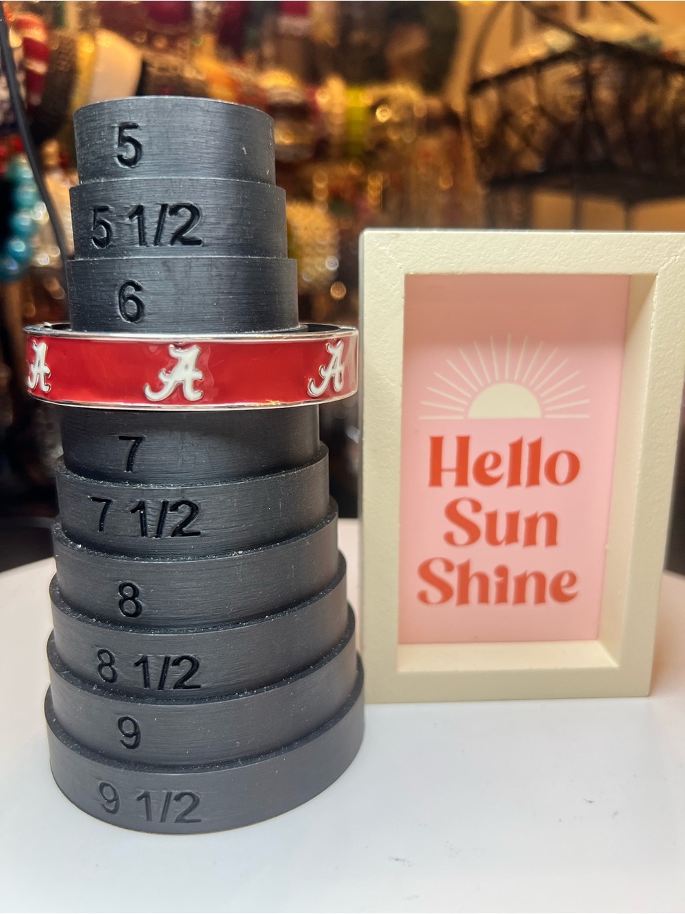 Red Enamel 'A' Logo Alabama Crimson Tide Hinge Bracelet